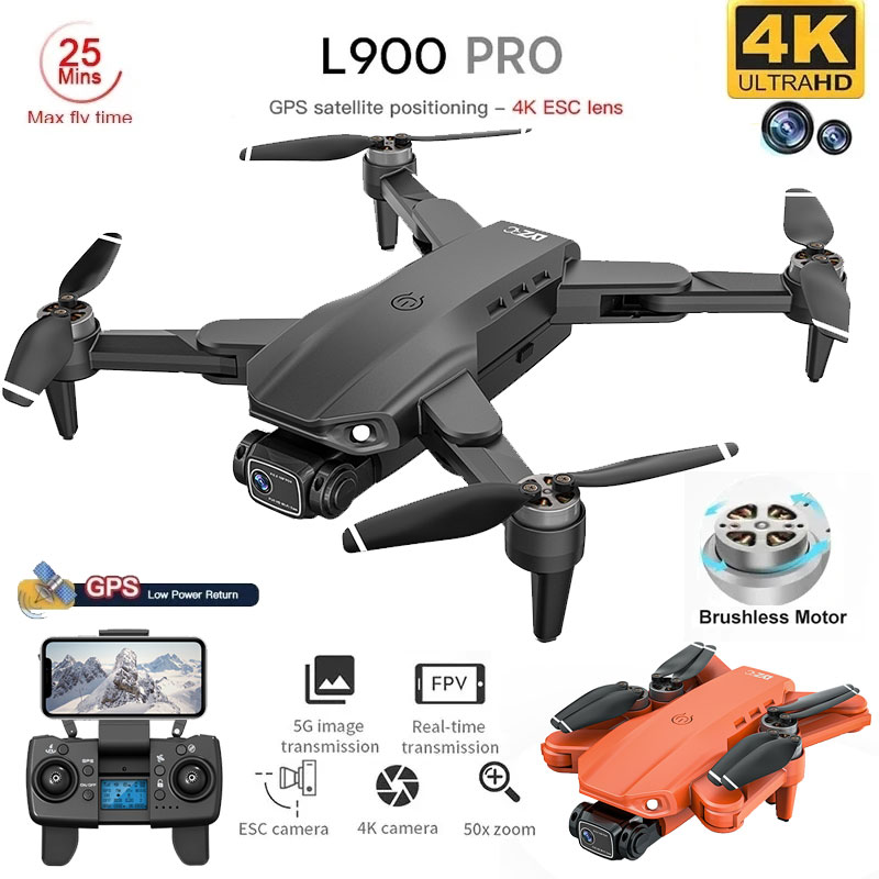 Drone Camera Night Vision - L900 Pro GPS Drone 4K professionnel