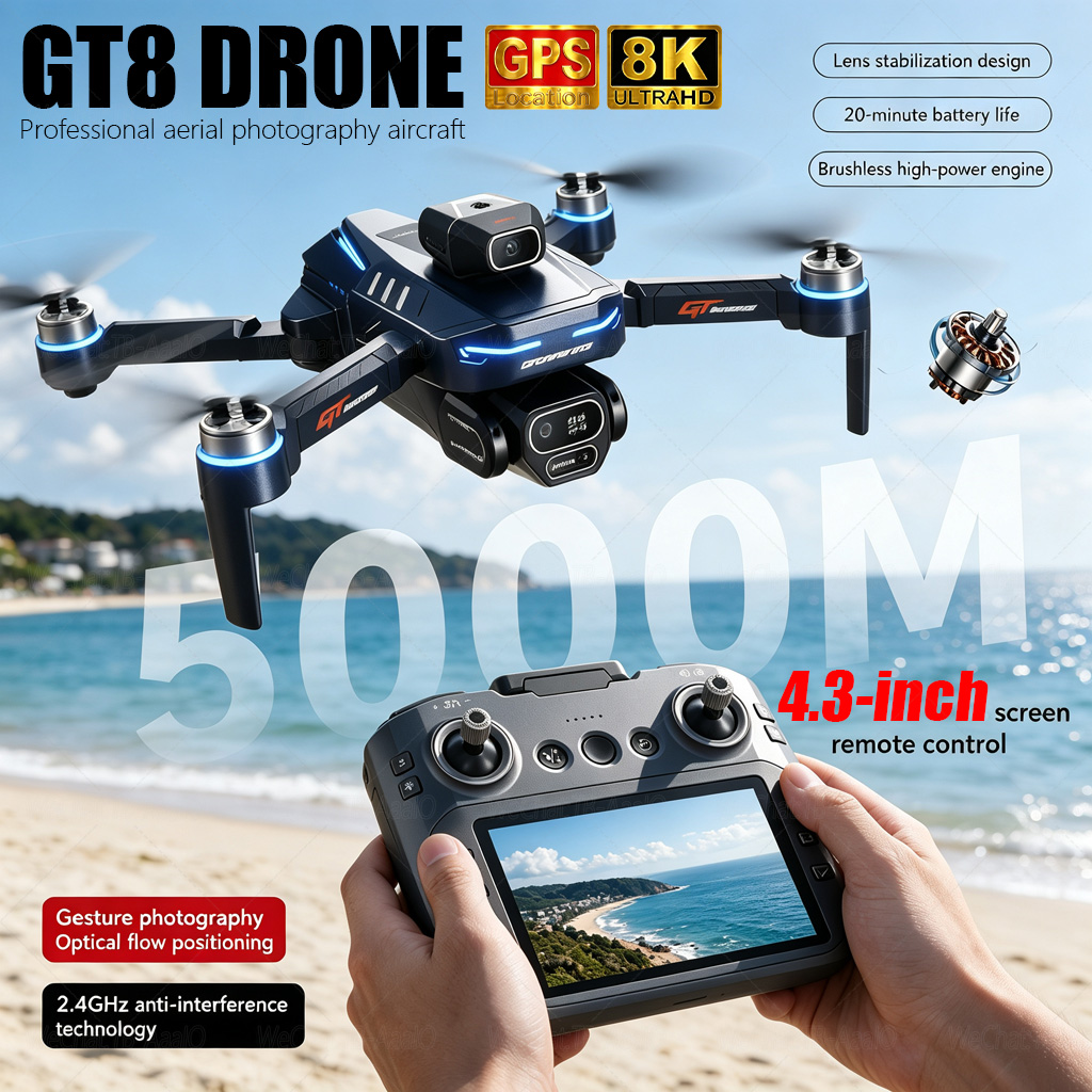 Drone Camera Night Vision - NOUVEAU Drone RC GT8 HD 4K