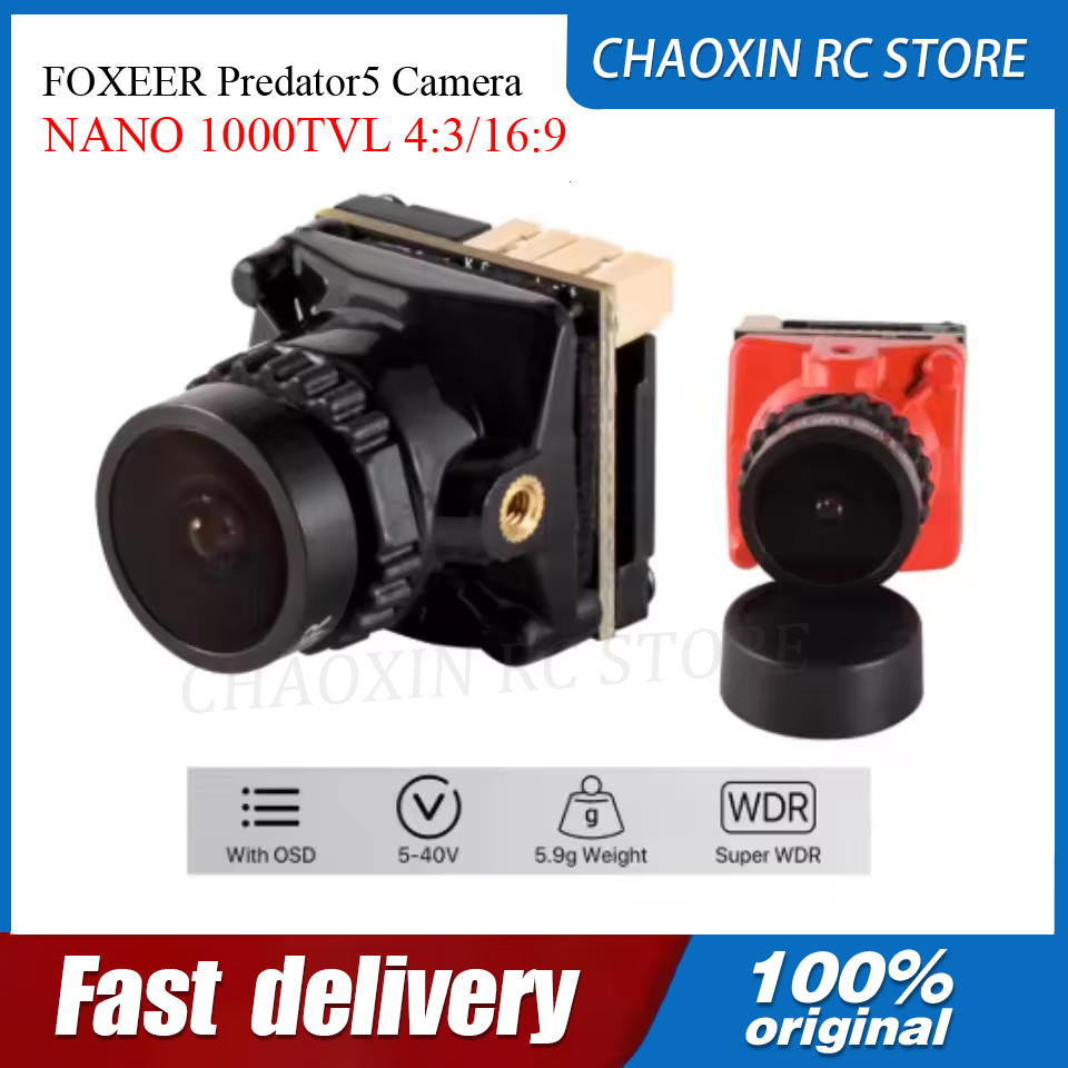 Drone Camera Lens - FOXEER Predator5 caméra NANO 1000TVL 4:3/16:9